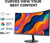 "Immerse Yourself in Gaming with  24-Inch Curved Full HD Monitor - 1080P, 60Hz Refresh Rate, Tilt Adjustment, Eye Care Technology, and Sleek Black Design!"