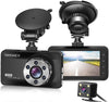 "Ultimate Road Safety Guardian: Dual Dash Cam with Full HD Front and Rear Cameras, Wide Angle HDR, Night Vision, Motion Detection, and G-Sensor"