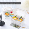 "Premium Marble White Cupcake Boxes with Window - 50Pcs Bakery Packaging Boxes for Delicious Treats like Cookies, Muffins, and Pies - Perfect for Gifting and Displaying"