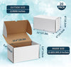 "Pack and Ship with Ease:  20 Cardboard Boxes - 11X6X6 Inch White Shipping Box Set - Durable Kraft Corrugated Small Mailing Boxes"