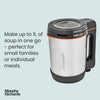 " Stainless Steel Compact Soup Maker - Quick & Easy Homemade Soups in 1 Litre Capacity!"