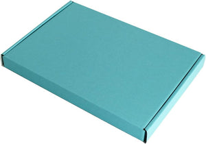 "Premium Pack of 10 Large Blue Cardboard Shipping Boxes - Ideal for Mailing and RM Large Letter"