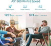 "Supercharge Your Wi-Fi Signal with the AX1800 Dual Band Wi-Fi 6 Range Extender - Boost Speed and Coverage with Gigabit Port, External Antennas, and Access Point Mode! (UK Plug, White)"