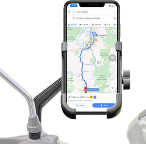 "Ride Safely with the Ultimate Motorcycle Phone Mount: Secure, Adjustable, and Universally Compatible for Scooters and Motorcycles"