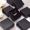 "Luxurious Black Diamond Lattice Jewelry Box Set - Perfect for Necklace, Ring & Gift Packaging - 12 Pieces"