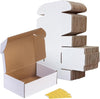 "Pack and Ship with Ease: Set of 25  9X6X3 Shipping Boxes - Durable White Corrugated Cardboard for Mailing and Business Needs"
