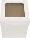 "Deluxe 25-Pack of Elegant White Cake Boxes with Window - Perfect for Showcasing Your Delicious Creations!"