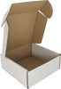 "50 Pack of Small White Corrugated Cardboard Postal Boxes for Shipping and Mailing - Perfect for Royal Mail Small Parcels!"