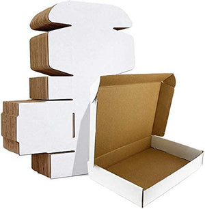 "25 Pack of Small White Shipping Boxes - Perfect for Packing and Mailing!"