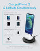 " Powerwave 2-in-1 Wireless Charging Stand with Magnetic Design for iPhone 15/14, AirPods, and More - Includes 5 Ft USB-C Cable"