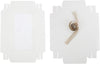 "Stylish and Elegant White Gift Boxes with Clear Lid and Satin Ribbon - Set of 12, Perfect for Presentations and Gifting"