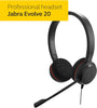 " Evolve 20 UC Stereo Headset - Premium Unified Communications Headphones with Noise Cancellation and USB Controller in Sleek Black Design"