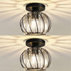 "Stunning  Chandelier Crystals - Elegant Flush Mount Ceiling Lights for a Luxurious Touch in Your Kitchen, Hallway, Dining Room, Living Room, or Bar (2 Pack, Black)"