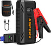 "Supercharged Power Pack: Effortlessly Jump Start Any Vehicle - Unleash 1500A Boost for Gas/ Diesel Engines up to 7L/5.5L, Equipped with Jump Leads, LED Flashlight & LCD Display - Ideal for 12V Vehicles, Pickups, SUVs, and Motorcycles"