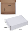 "Premium White Corrugated Shipping Boxes - Pack of 20, Perfect for Mailing & Gifting - 12" x 9" x 3""