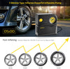 "Ultimate Electric Car Tyre Inflator - High-Performance 12V Air Compressor with Pressure Gauge and Valve Adaptors - Compact, Reliable, and Vibrant Yellow Car Pump"