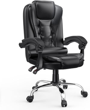 "Ultimate Comfort and Style: Premium Executive Office Chair with Ergonomic Design, Reclining Function, and Luxurious PU Leather - Perfect for Home Office and Gaming"