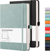 " Premium Lined Journal Notebook 2-Pack - Stylish A5 Notepad with 376 Numbered Pages, Luxurious Leather Hardcover, Perfect for Writing, Work, and School - Black, Gray, and Blue Colors Available"