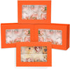 " Orange Cupcake Boxes - Perfect Packaging for Your Delicious Cupcakes - Set of 30 Boxes with Window - Ideal Cupcake Carrier and Storage Solution - 9"X6.1"X3.3" Bakery Boxes for Cupcakes - Stylish and Convenient Cupcake Containers"