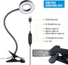 "Illuminate Your Workspace with the  USB LED Desk Lamp - Clip-on Light with 3 Light Modes, 10 Dimmable Brightness Levels, and Eye-Caring Book Adjustable Design - Perfect for Reading, Studying, Working, and Video Conferences (Black)"