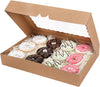 "Deluxe 20-Pack Bakery Boxes - Perfect for Donuts, Cookies, Pies, Cakes, Muffins, and Pastries - Convenient Window Display - Auto-Popup Design - Stylish Brown Finish"