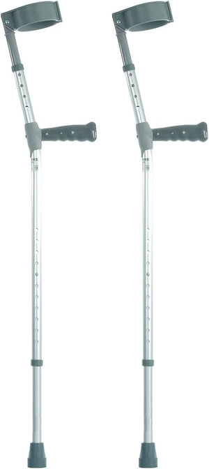 "Ultimate Support:  Double Adjustable Crutches with Comfortable Plastic Handles - Extended Length"