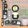 " Laser Level with Built-in Measuring Tape - Perfect for Picture Hanging and Accurate Measurements, Dual Line Lasers, Adjustable Standard and Metric Ruler"