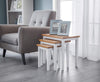 "Modern and Multifunctional Cleo Nest of Tables - Enhance Your Home Decor with White/Oak Design"