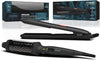 "Ultimate Frizz-Free Hair Straightener with Progloss Ion Shine, Infused with Keratin, Argan, and Coconut Oils, Adjustable Heat Settings - Get Sleek, Silky Hair!"