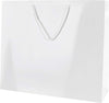 "Premium White Gloss Boutique Paper Bags with Rope Handles - Pack of 100 - Extra Large Size - Ideal for Luxury Shopping Experience!"