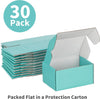 "Teal Shipping Boxes - Pack of 30: Convenient and Durable Small Cardboard Boxes for Mailing and Packing"
