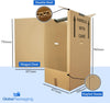 "Ultimate Wardrobe Storage Solution: Set of 4 Extra Large, Heavy-Duty Double Wall Removal Boxes"