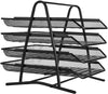 "Maximize Your Productivity with the Stylish and Efficient 4 Tier Mesh Desk Organizer - Perfect for Home and Office Use!"