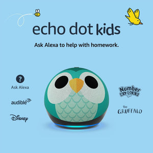 "2022 Echo Dot Kids: Smart Owl Speaker with Alexa, Parental Controls, and Fun Design!"