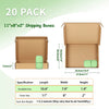 "Efficient and Durable HORLIMER 20 Pack Shipping Boxes - Perfect for Mailing and Business Needs!"
