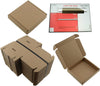 "50 Pack of Brown Cardboard Boxes - Perfect for Shipping, Mailing, and Large Letters - 10cm x 10cm x 2cm"