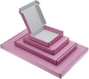 "Deluxe Satin Pink Cardboard Shipping Boxes - Available in Various Sizes (Pack of 100)"