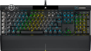 "Ultimate Gaming Keyboard: K100 RGB Optical-Mechanical with OPX Linear Switches, Elgato Stream Deck Integration, and Icue Compatibility - Perfect for PC, Mac, and Xbox Gaming - QWERTY UK Layout - Sleek Black Design!"