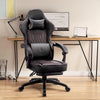 Gaming Chair with Spring Cushion,Racing Gamer Chair with Massage Lumbar Support, Ergonomic Gaming Armchair with Footrest Office Chair PU Leather Black