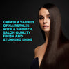 "Ultimate Frizz-Free Hair Straightener with Progloss Ion Shine, Infused with Keratin, Argan, and Coconut Oils, Adjustable Heat Settings - Get Sleek, Silky Hair!"