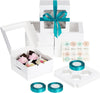 "Deluxe Cupcake Box Set - 30Pcs with Wrapping Ribbon and Stickers for Perfectly Packaged Treats!"