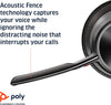 "Enhanced Communication and Immersive Audio with Poly Voyager Focus 2 UC USB-A Headset - Experience Bluetooth Dual-Ear Stereo Sound, Crystal-Clear Boom Mic, and Active Noise Canceling for PC/Mac - Perfect for Teams, Zoom, and Beyond!"