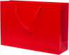 "Stylish and Durable 10 Red Matt Laminated Paper Bags with Rope Handles - Perfect for Any Occasion!"