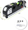 " Laser Level with Built-in Measuring Tape - Perfect for Picture Hanging and Accurate Measurements, Dual Line Lasers, Adjustable Standard and Metric Ruler"