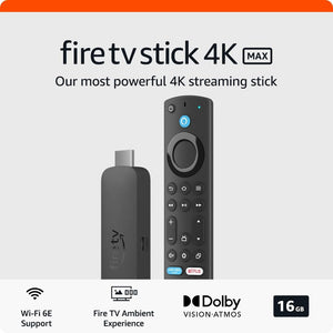 Introducing: "Ultimate  Fire TV Stick 4K Max - Upgrade Your Streaming Experience with Wi-Fi 6E and Ambient Ambiance!"