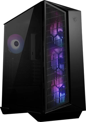" MPG GUNGNIR 111R: The Ultimate Gaming PC Case with Stunning ARGB Fans, Lightning-Fast USB Type-C, Tempered Glass Panel, and Magnetic Dust Filter - Unleash Your Gaming Potential!"
