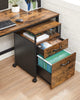 "Stylish and Functional  2-Drawer File Cabinet with Wheels - Perfect for Organizing Your Office Space!"
