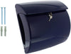 "Stylish Marine Blue Letter Box -  Kunststoff-Briefkasten Piano 886 MB - Convenient and Durable - 40 X 20 X 30 Cm"