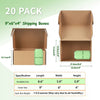 "Convenient and Durable  20 Pack Shipping Boxes - Perfect for Mailing and Business Needs!"