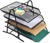 "Maximize Your Productivity with the Stylish and Efficient 4 Tier Mesh Desk Organizer - Perfect for Home and Office Use!"